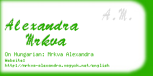 alexandra mrkva business card